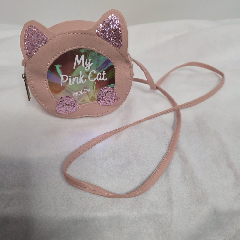 Girls' Pink Glitter Ear Crossbody Bag